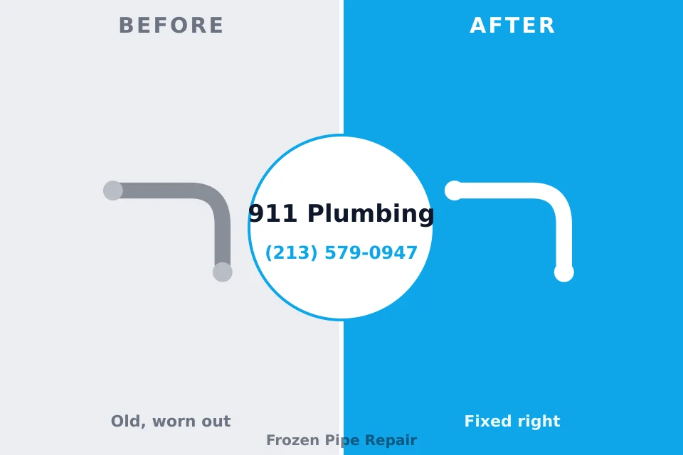 Before and after: plumbing repair Oolitic, IN